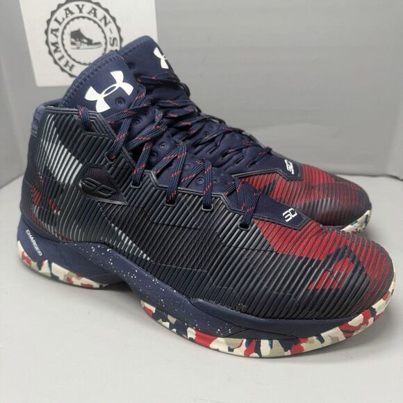 Under Armour Curry 2.5 USA retro STEPH CURRY 1274425-411 Men Size 12 Preowned main image 7